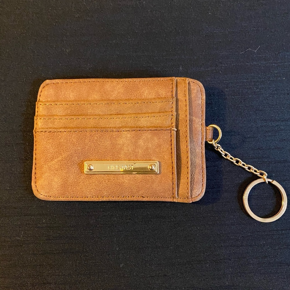 NINE WEST EUC Card case with keychain